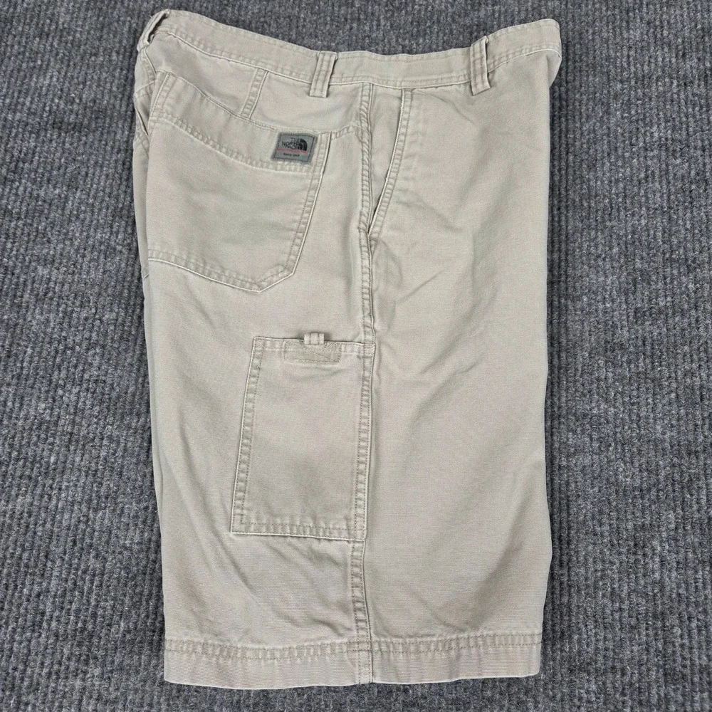 The North Face A5 Series Mens 32 Khaki‎ Tan Cotton Canvas Hiking Utility Shorts
